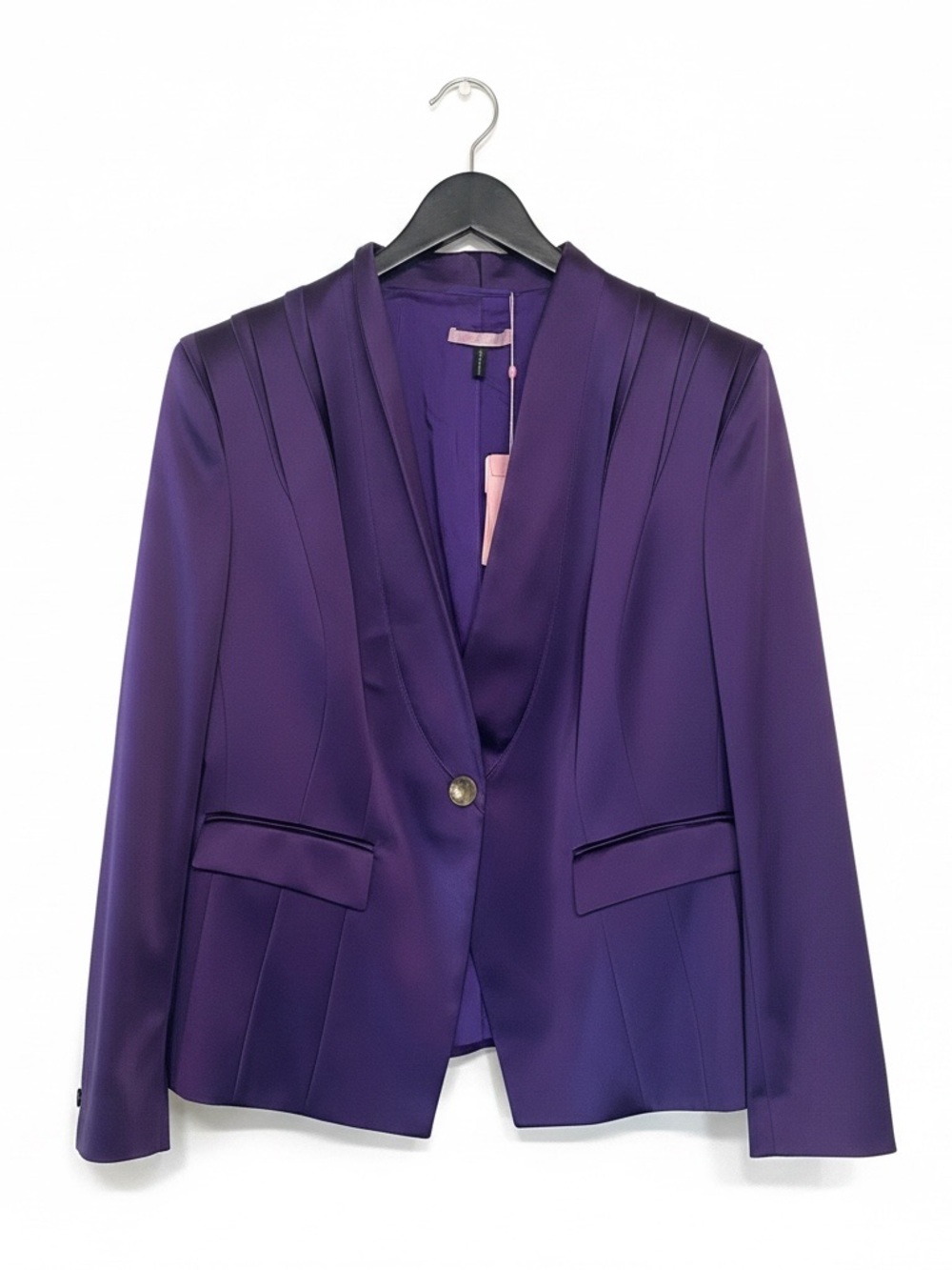 Women's Purple Satin Blazer Jacket
